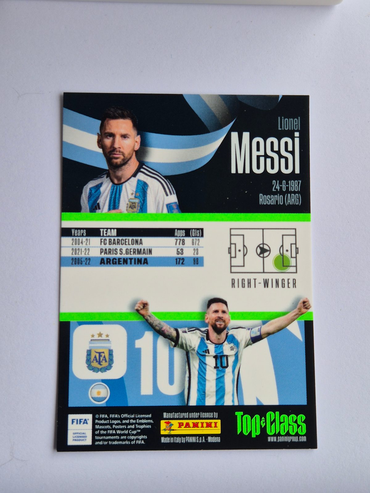 Lionel Messi - Argentina - Panini Top Class 2022/23 #237 Masterclass
