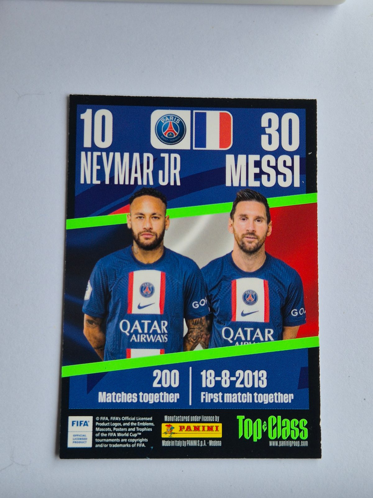 Neymar Jr, Messi – Paris Saint-Germain – Panini Top Class Synergy 2023 #232