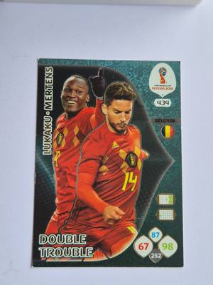 Romelu Lukaku & Dries Mertens – Belgium – Panini FIFA World Cup Russia 2018 #434 Double Trouble – Belgium – Double Trouble – 2018 gyűjtői kártya