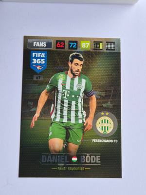 Dániel Böde – Ferencvárosi TC – Panini FIFA 365 Fans' Favourite #67 – Ferencvárosi TC – Fans' Favourite gyűjtői kártya