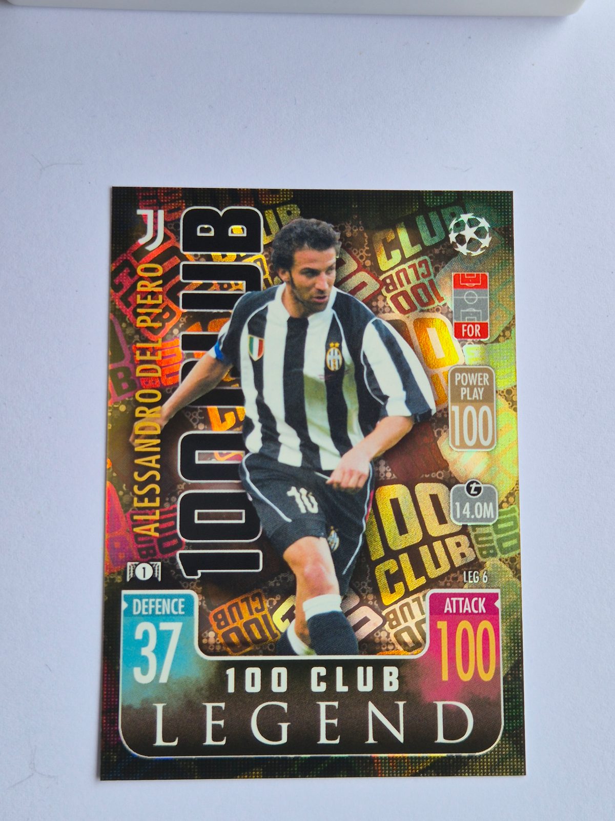Alessandro Del Piero – Juventus – Panini Match Attax 100 Club Legend