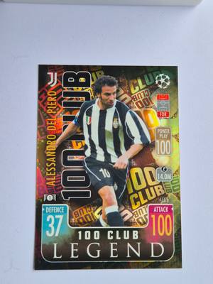 Alessandro Del Piero – Juventus – Panini Match Attax 100 Club Legend – Juventus – Match Attax gyűjtői kártya