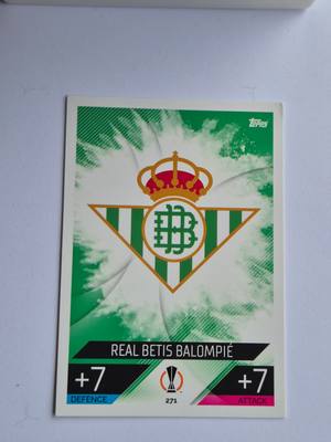 Real Betis Balompié – Topps Match Attax UEFA Europa League #271 Base – Real Betis – Match Attax gyűjtői kártya