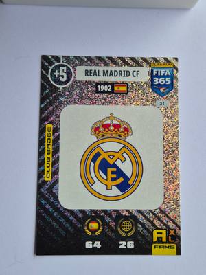 Real Madrid CF – Panini FIFA 365 Club Badge #31 Sparkle – Real Madrid – Club Badge gyűjtői kártya