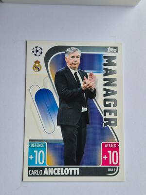 Carlo Ancelotti – Real Madrid – Topps Match Attax UEFA Champions League Manager #MAN 8 – Real Madrid – Match Attax gyűjtői kártya