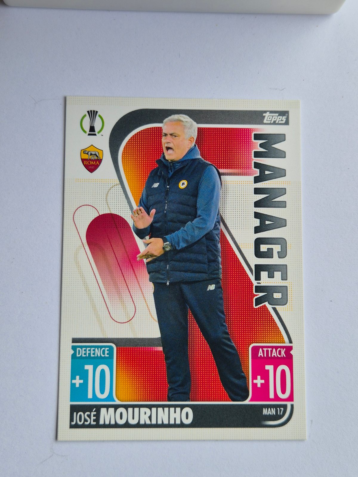 José Mourinho – AS Roma – Topps Match Attax UEFA Europa League MAN 17 Base