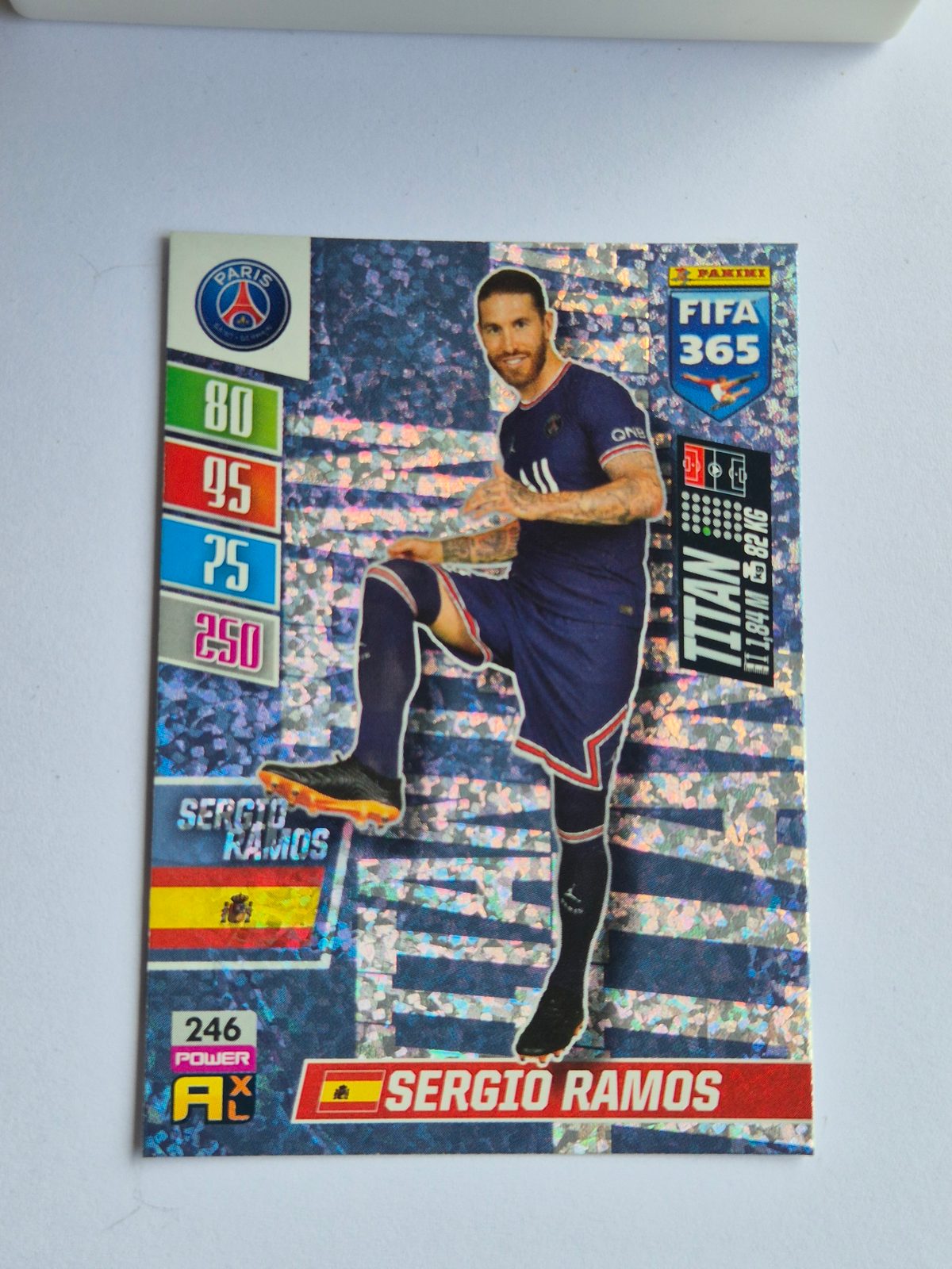 Sergio Ramos – Paris Saint-Germain – Panini FIFA 365 Adrenalyn XL Titan #246 Holographic